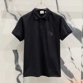 Burberry new embroidered pique cotton lapel casual loose short-sleeved POLO T-shirt (21 styles)-2813