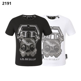 PHILIPP PLEIN PP printed round neck pullover short sleeve T-shirt (39 styles)-2848